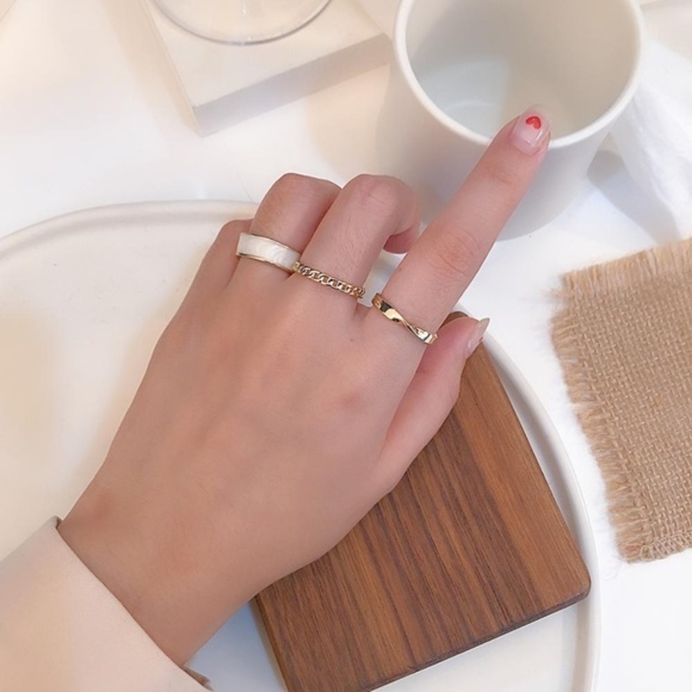 NWT Gold & Ivory Stack Rings - Picture 5 of 10